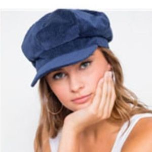 Royal Blue Corduroy Cabby Hat